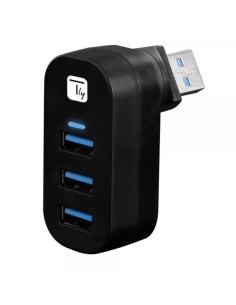 Mini Hub Rotante con 3 Porte USB 3.2 Nero