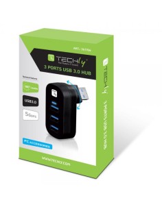 Mini Hub Rotante con 3 Porte USB 3.2 Nero 2