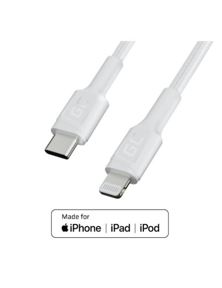 CABLE 100CM USB-C/LIGHTNING MFI W