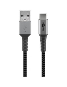 Cavo USB-C™ a USB A Connettori in Metallo e Rivestimento Tessuto 0,5m