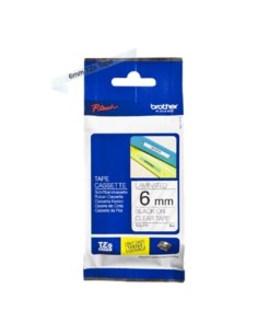 NASTRO DA 6MM NERA SU TRASPARENTE
