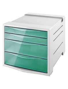 Cassettiera 4 cassetti Esselte Colour'Breeze grigio/verde 626285 2