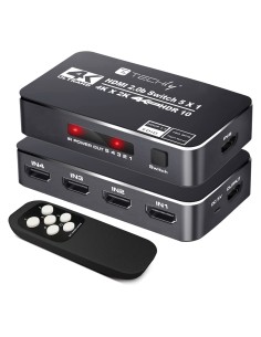 Switch HDMI 2.0b 5in 1out 4K HDR HDCP2.2 con Telecomando