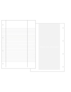 Carta uso bollo rigato O.C.L. con fori archivio 90 g - 500 ff - 210x297 mm 1460F