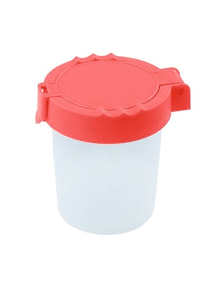 Bicchiere antigoccia con coperchio per pittura Gimboo 150 ml trasparente colori assortiti - 17304211-99