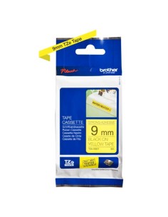 NASTRO LAMIN 9MM NERA/GIALLO AD RES 2