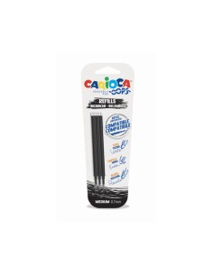 Refill penne cancellabili Carioca OOPS 0,7 mm in blister da 3 pz nero 43041/01