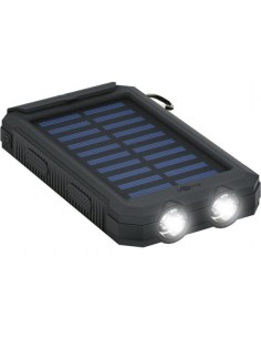 Powerbank Outdoor Energia Solare 8000 mAh con Torcia IP45 2xUSB Nero