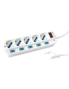 Multipresa 5 Posti Bipasso con Interruttori indipendenti e protezione da sovraccarico 2