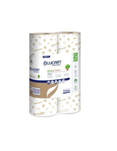 Carta igienica monofascettata Lucart Professional Econatural in Fiberpack 2 veli conf. 6 rotoli da 170 strappi avana 2