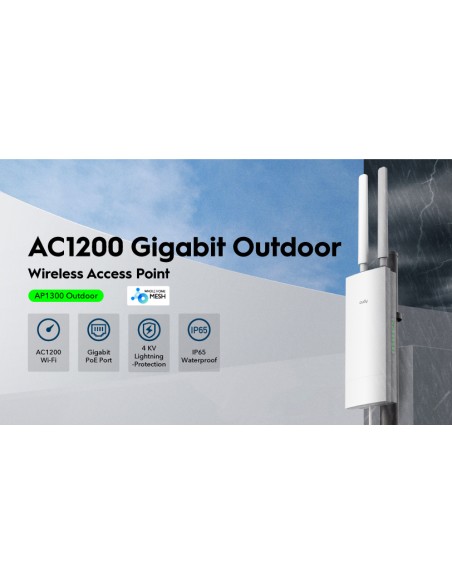 Punto di Accesso Wireless Gigabit AC1200 per Esterni IP65, AP1300 Outdoor
