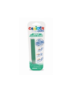 Refill penne cancellabili Carioca OOPS 0,7 mm in blister da 3 pz verde 43041/04 2