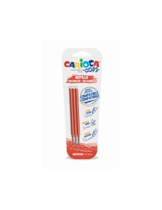 Refill penne cancellabili Carioca OOPS 0,7 mm in blister da 3 pz rosso 43041/03