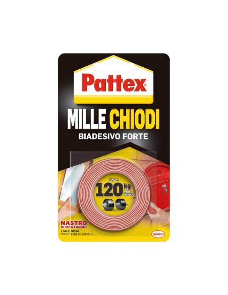 Nastro biadesivo Pattex Millechiodi 19 mm x 1,5 m 2857838