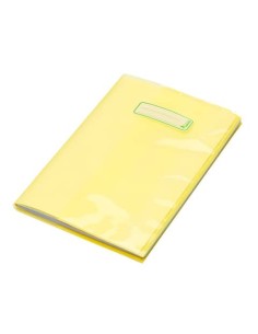 Copriquaderno con etichetta - coprimaxi A4 in Eco-Polietilene - 140 μm CoLibrì giallo - CM090TY