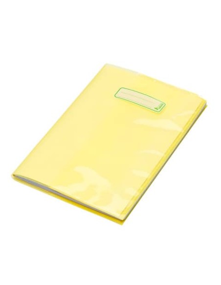 Copriquaderno con etichetta - coprimaxi A4 in Eco-Polietilene - 140 μm CoLibrì giallo - CM090TY