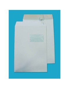 Busta a sacco con finestra Blasetti bianco - 100 g/m2 - conf. 500 buste - 230x330 mm - 639 2