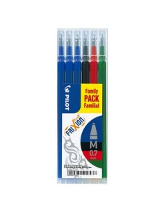 Refill Pilot Frixion Ball Family Pack assortiti 0,7 mm Conf. 6 pezzi - 006649