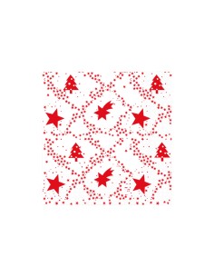 Tovaglioli pura cellulosa 3 veli Dopla Red Xmas 33x33 cm - conf. 30 pz - 18422 2