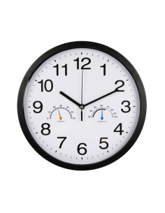 Orologio da parete con termometro Methodo Thermo- diametro Ø 30,3 cm - nero - V150811