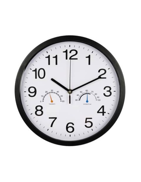 Orologio da parete con termometro Methodo Thermo- diametro Ø 30,3 cm - nero - V150811
