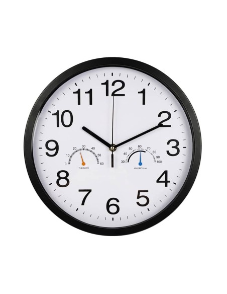Orologio da parete con termometro Methodo Thermo- diametro Ø 30,3 cm - nero - V150811