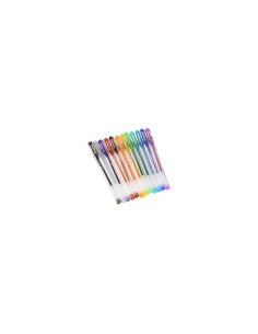 Penne a gel con glitter Donau 1 mm - conf. da 12 colori assortiti - 322143