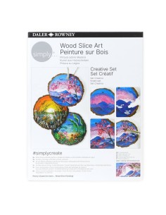 Creative Set pittura Daler Rowney Simply Wood Slice Art su legno D196250004 2