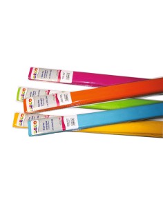 Carta crespa Deco in conf. da 6 rotoli 50 cm x 2,5 m - 40 g/m² colori caldi assortiti - 10711 2