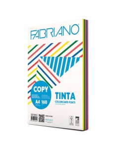 Carta Fabriano Copy Tinta Colorcart 5 colori forti 100 ff - formato A4 - 160 g - 19100813 2