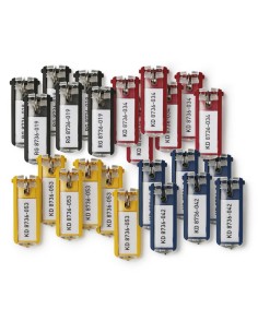 Portachiavi Durable Key Clip colori assortiti - conf. 24 pz - 1949-27 2