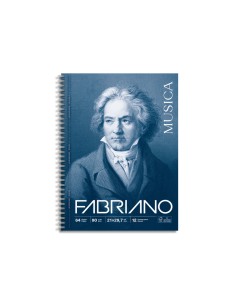 Quaderno musica spiralato Fabriano A4 - 90 g/m² - 64 fogli 19100756 2