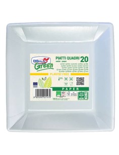 Piatti quadrati in carta in fibra vergine 2