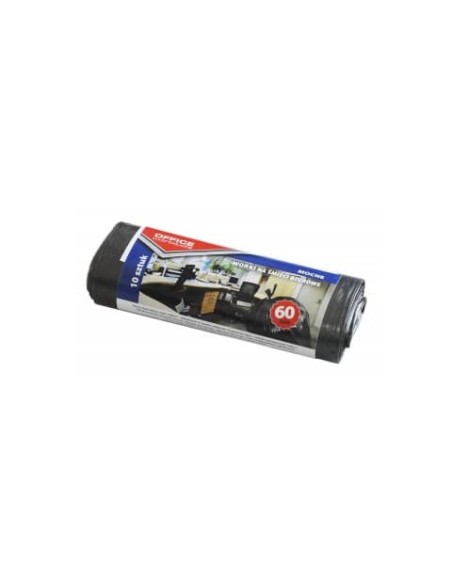 Sacchi dell'immondizia strong Office Products nero 60 L rotolo da 10 pezzi - 22021222-05