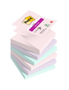 Ricariche di foglietti Post-it® Super Sticky Z-Notes Soulful - conf. 6 blocchetti 90 ff 76x76 mm R330-6SS-SOUL 2