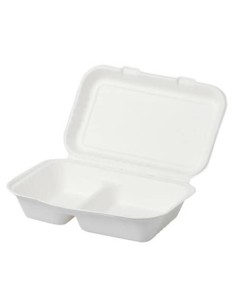 Menù Box in polpa di cellulosa bianco - conf. 50 pz 2