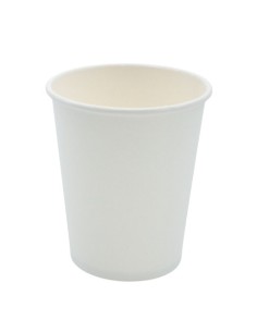 Bicchiere in cartoncino bianco senza plastica - conf. 50 pz