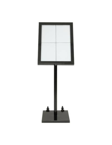 Espositore luminoso a LED Securit® Black Star in metallo 46x41x136 cm nero MCS-4A4-BL-SET