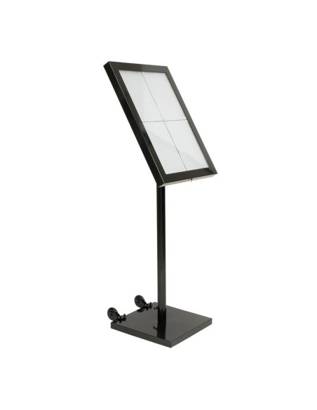 Espositore luminoso a LED Securit® Black Star in metallo 46x41x136 cm nero MCS-4A4-BL-SET