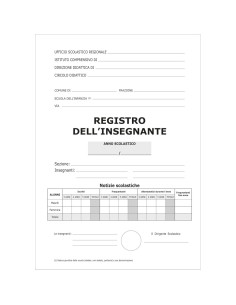 Registro dell'insegnante O.C.L. 36 pagine + foglio registro provvisorio di frequenza 24x33,5 cm - 1200 2