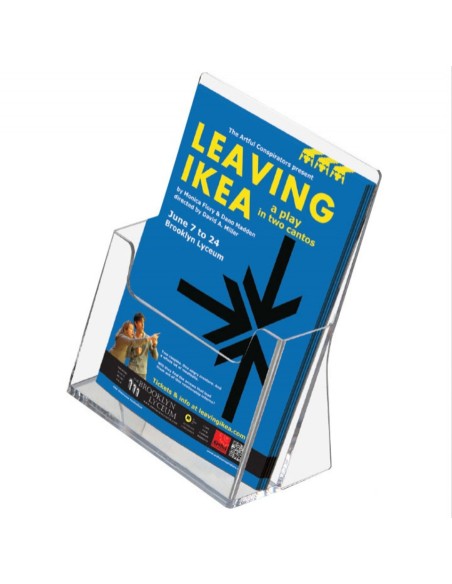 Porta brochure da banco Tecnostyl per uso interno trasparente - A4 verticale - LH001/MT
