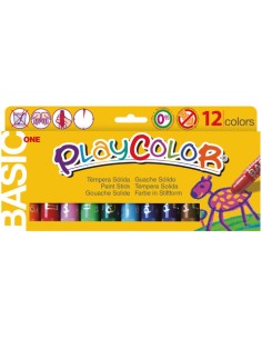 Playcolor tempera solida in stick 12 colori assortiti -10 gr 10731