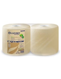 Bobina multiuso Lucart EcoNatural 800 - 208,8 m 2 veli avana - 2 rotoli da 800 strappi - 852218T
