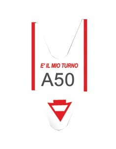 Rotolo tagliandi per eliminacode PRINTEX 2000 tagliandi f.to lettera + 2 cifre rosso - Conf. 5 pezzi - TR/ROLL/RSS 2