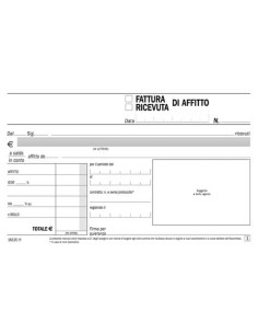 Blocco ricevute-fatture di affitto flex 10x16,8 cm - 50x2 copie autoricalcanti DU1612C0000