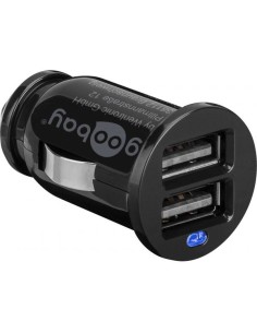 Caricatore Compatto da Auto 2 porte USB max.12W/2.4A Nero