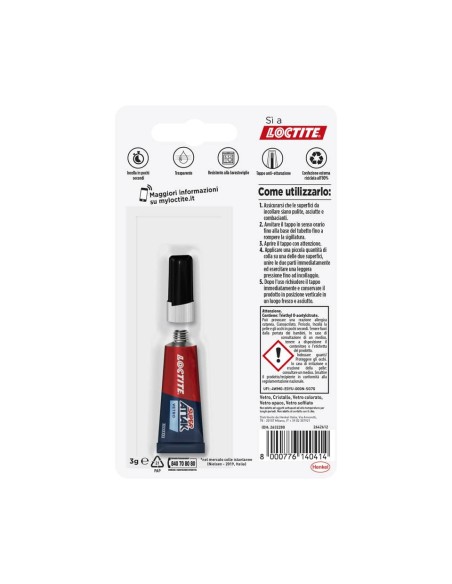 Colla Loctite Super Attak Vetro 3 g  2632280