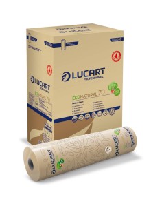 Lenzuolino medico Lucart EcoNatural 70 m 2 veli avana 190 strappi - 870099 2