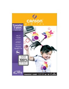 Carta patinata CANSON T-Shirt transfer A4 finitura opaca 140 g/m² bianco conf.10 - C204567480 2