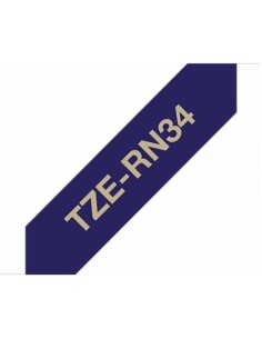 NASTRO IN TESS 12 MM ORO SU BLU 4M